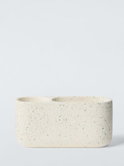 John Lewis Fleck Toothbrush Holder, White/Multi, White / Multi