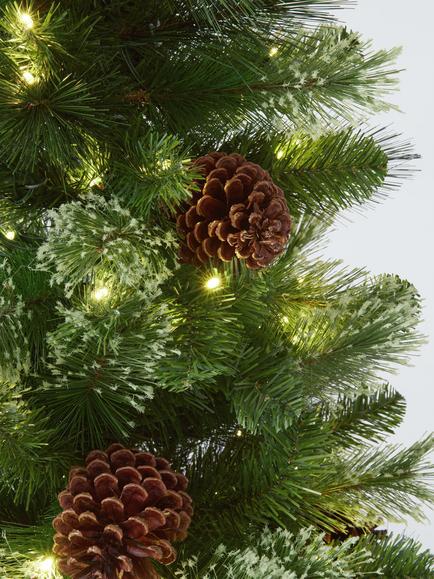 John Lewis Footed Urn Pre-Lit Christmas Tree, 4.5ft, Green - view 2, Green