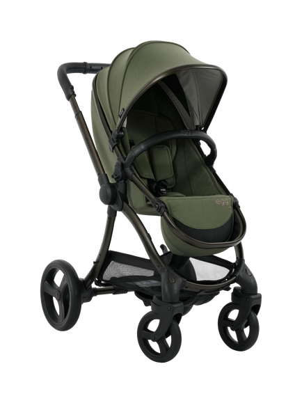 egg3 Pushchair, Carrycot & Accessories with egg Shell 360 Pro Car Seat & Base Luxury Bundle, Sage - view 2, Sage