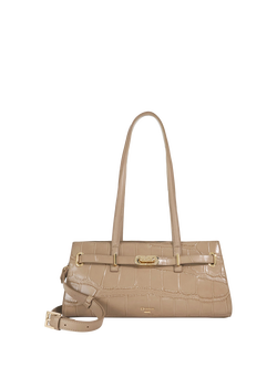 Dune London Depend Leather Shoulder Bag, Mid Grey, Mid Grey