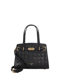 Dune London Dinidefine Leather Handbag, Black, Black