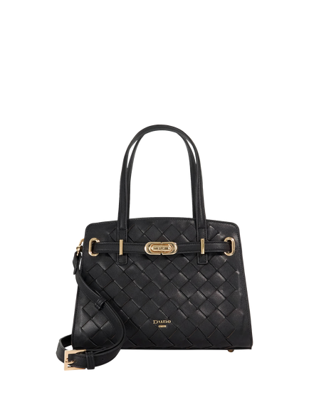 Dune London Dinidefine Leather Handbag, Black, Black