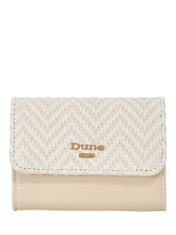 Dune London Kelsey Fold Over Purse, White Ivory, White Ivory