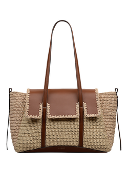 Radley The Chancery Raffia Medium Shoulder Bag, Natural, Natural
