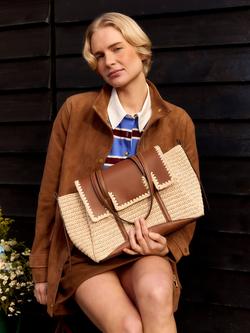 Radley The Chancery Raffia Medium Shoulder Bag, Natural - view 2, Natural