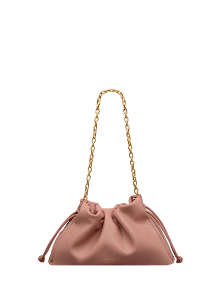 Radley The Roxburgh Leather Chain Clutch Bag, Carnation