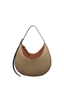 Radley Bliss Crescent Raffia Shoulder Bag, Cognac, Cognac