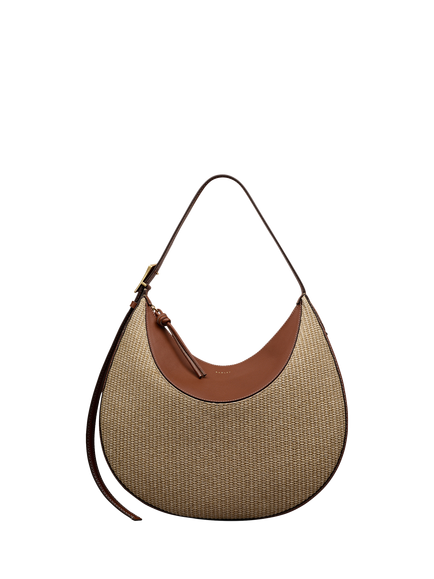 Radley Bliss Crescent Raffia Shoulder Bag, Cognac, Cognac