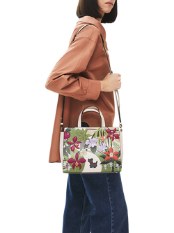 Radley x Royal Horticultural Society Floral Leather Handbag, Multi - view 2, Multi