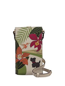 Radley x Royal Horticultural Society Leather Phone Crossbody Bag, Multi, Multi