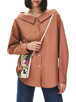 Radley x Royal Horticultural Society Leather Phone Crossbody Bag, Multi - view 2, Multi