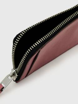 AllSaints Remy Leather Wallet, Pink - view 2, Raspberry Pink