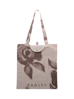 Radley Floral Responsible Foldaway Bag, Salt, Salt