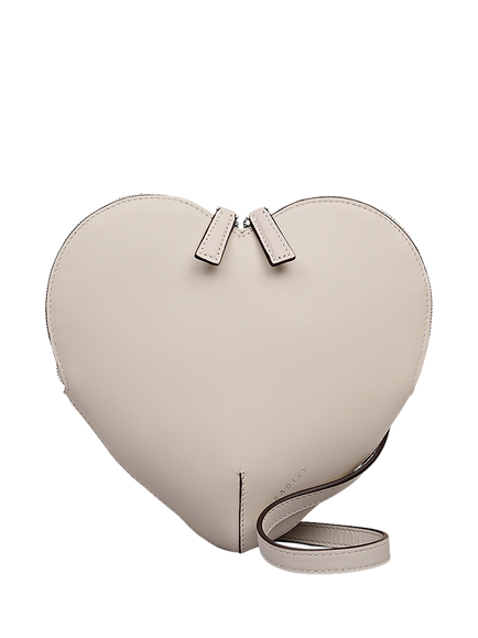 Radley Heart Street Leather Crossbody Bag, Salt