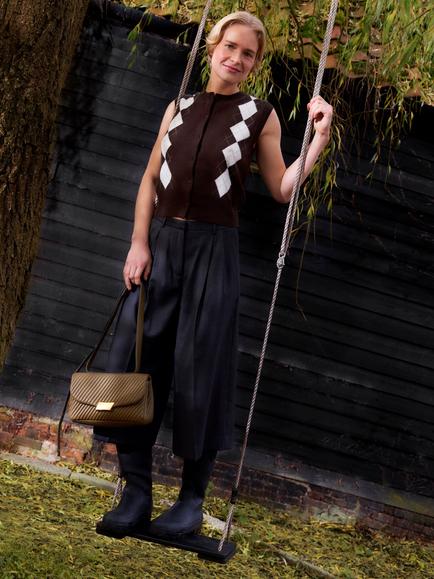 Radley The Belsize Quilted Leather Shoulder Bag - view 2, Acorn