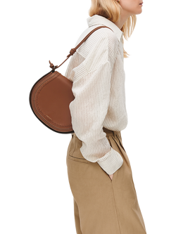 Radley The Camden Leather Saddle Bag, Cognac - view 2, Cognac