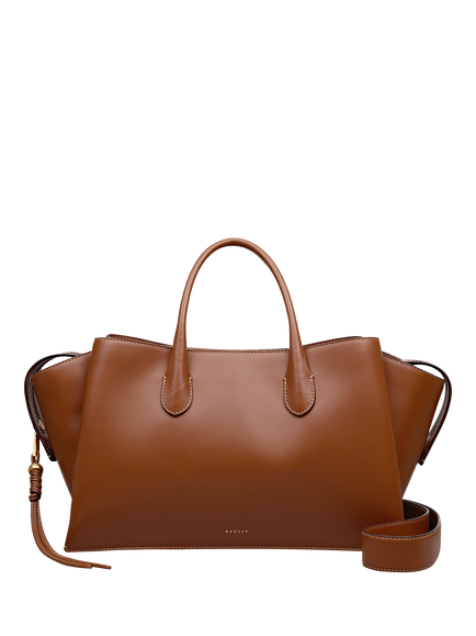 Radley The Romilly Leather Large Grab Bag, Cognac, Cognac