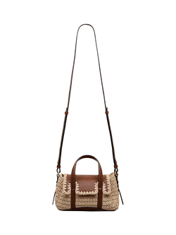 Radley The Chancery Raffia Small Grab Bag, Natural - view 2, Natural