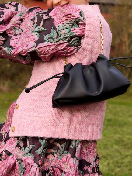 Radley The Roxburgh Leather Chain Clutch Bag - view 2, Black
