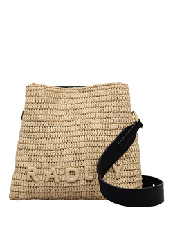 Radley Dukes Place Raffia Boxy Cross Body Bag, Natural, Natural