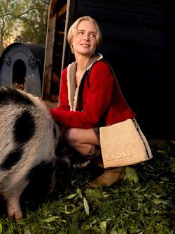 Radley Dukes Place Raffia Boxy Cross Body Bag, Natural - view 2, Natural