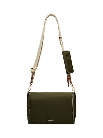 Radley Halley Row Cross Body Bag, Olive, Olive