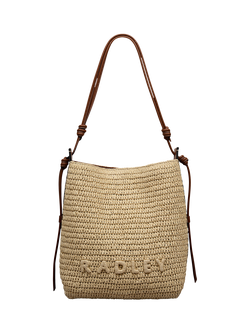 Radley The Camden Raffia Shoulder Bag, Natural, Natural