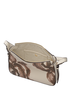 Radley Oak Street Floral Leather Crossbody Bag, Salt - view 2, Salt