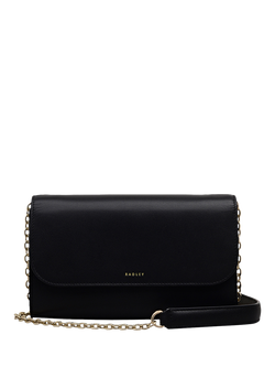 Radley Lynton Road Leather Phone Crossbody Bag, Black, Black