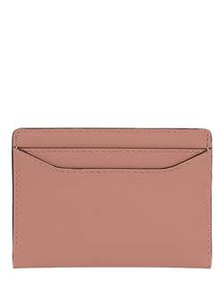 Radley Picton Place Leather Floral Stitch Card Holder, Carnation - view 2, Carnation