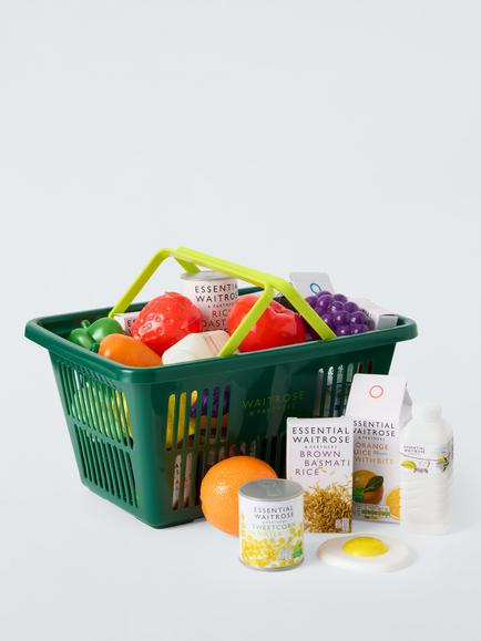 John Lewis Waitrose Grocery Shopping Basket, Multi