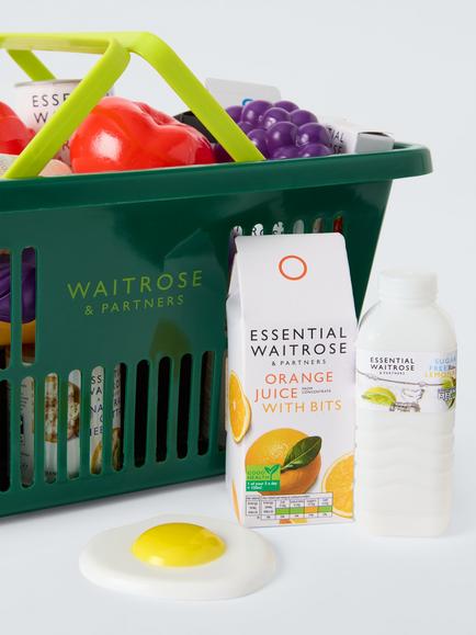 John Lewis Waitrose Grocery Shopping Basket - view 2, Multi