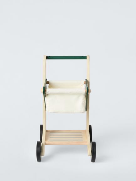 John Lewis Wooden Waitrose Trolley - view 2, Multi
