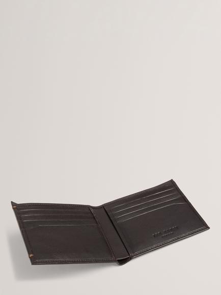 Ted Baker Leather Bifold Wallet, Brown - view 2, Brown