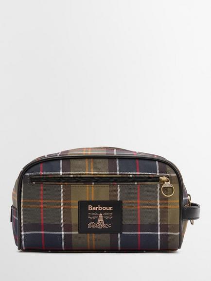 Barbour Tartan Wash Bag, Multi, Multi
