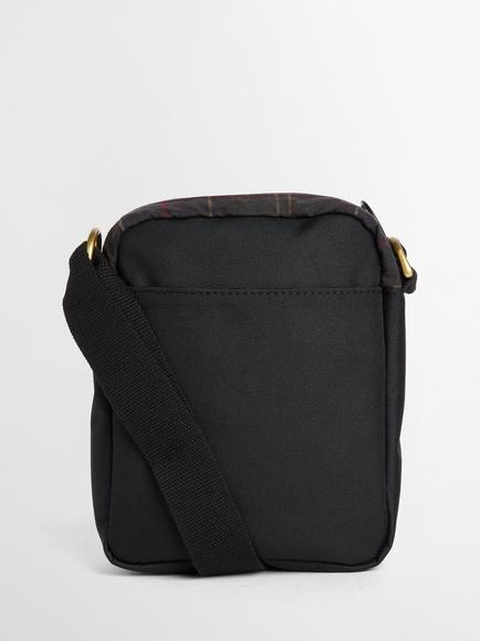 Barbour Field Tartan Waxed Crossbody Bag, Dark Classic Tartan - view 2, Dark Classic Tartan
