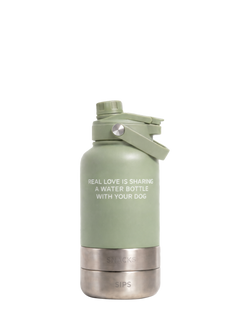 By Teddy Bowl Bottle 3-in-1 Dog Bottle, Green Mid, Green Mid