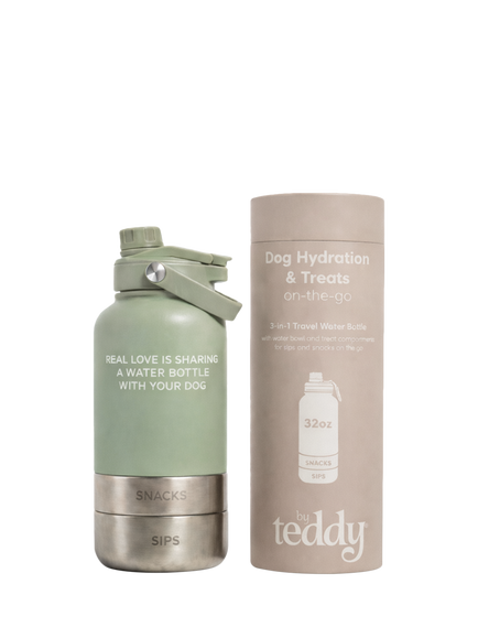 By Teddy Bowl Bottle 3-in-1 Dog Bottle, Green Mid - view 2, Green Mid