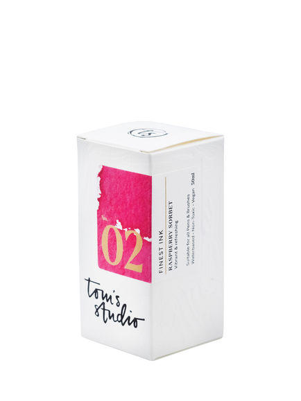 Tom's Studio Fountain Pen Ink, Raspberry Sobert - view 2, Raspberry Sobert