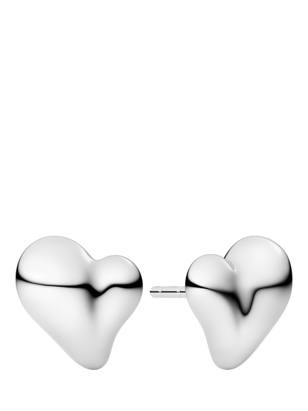 Sif Jakobs Jewellery Curved Heart Earrings, 925 Sterling Silver, 925 Sterling Silver