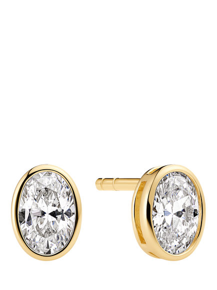 Sif Jakobs Jewellery Sardinien Ovale Stud Earrings, Gold, Gold