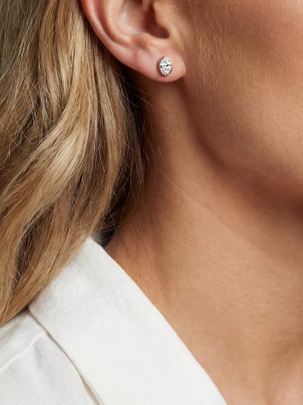 Sif Jakobs Jewellery Sardinien Ovale Stud Earrings, Gold - view 2, Gold