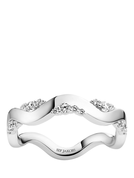 Sif Jakobs Jewellery Ellera Waves Altro Ring, Silver, Silver