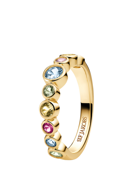 Sif Jakobs Jewellery Sardinien Crystal Ring, Gold/Multi, Gold/Multi