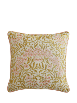 William Morris At Home Michelmas Daisy Cushion, Pink, Pink