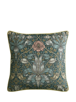 William Morris At Home Spring Thicket Square Cushion, Willow, Willow