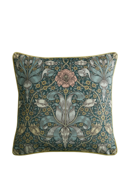 William Morris At Home Spring Thicket Square Cushion, Willow, Willow