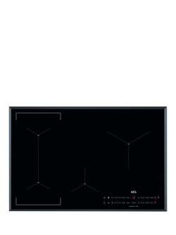 AEG OUTLET Sensiboil IAE84421FB 80cm Induction Hob, Like New, Black, Black