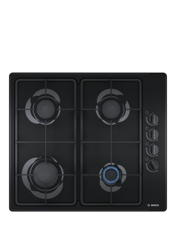 Bosch OUTLET Series 2 PBP6B6B60 60cm Gas Hob, Like New, Black, Black