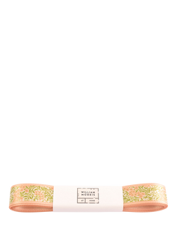 William Morris At Home Daisy 15mm Satin Ribbon, Pink, L3m, Pink
